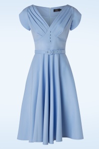 Vintage Diva  - The Jane Swing Dress in Sky Blue 3
