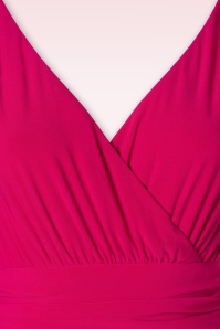 Vintage Diva  - La robe corolle Alessandra en rose vif 4