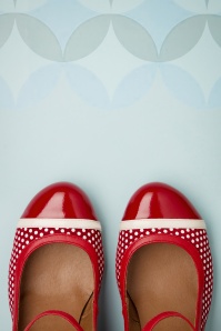 Nemonic - Charol leather Mary Jane Pumps in red 3