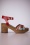 Nemonic - Aruba Leather Platform Sandals in Red and Multi