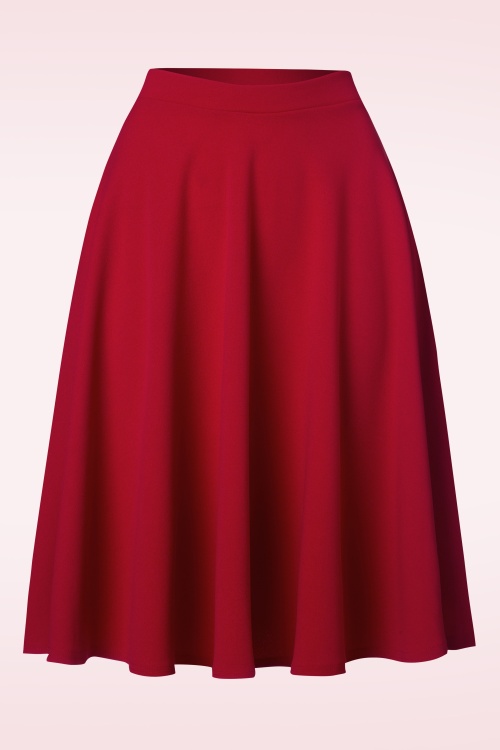 Vintage Chic for Topvintage - 50s Sheila Swing Skirt in Lipstick Red
