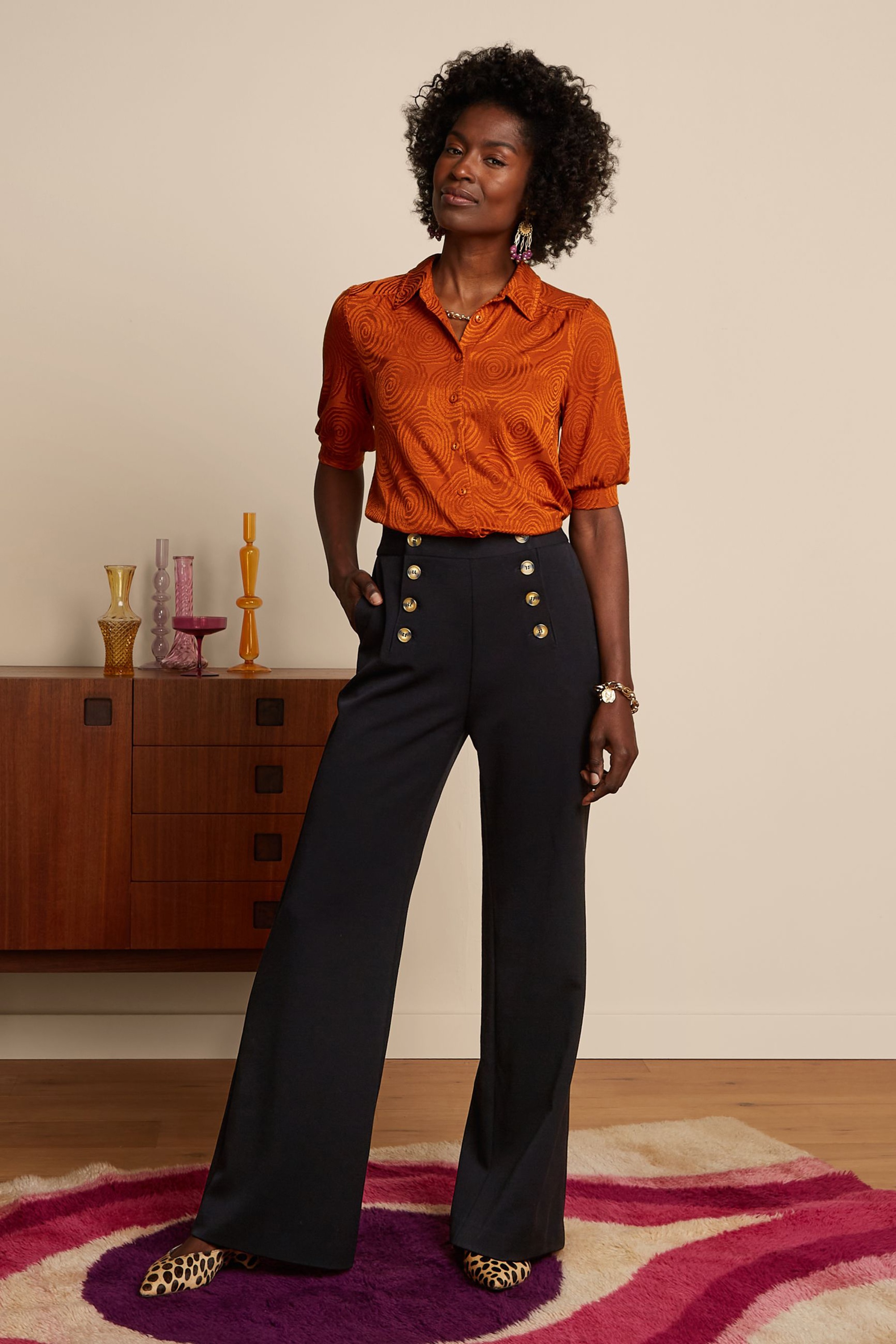 King Louie - Sally Broadway pantalon in zwart 2