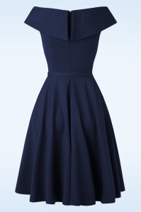 Vintage Diva  - Das Aurelia Swing Kleid in Mitternachtsblau 7
