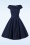 Vintage Diva  - De Aurelia swing jurk in middernachtblauw 8