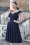 Vintage Diva - De Aurelia swing jurk in middernachtblauw 2
