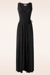 Vintage Chic for Topvintage - Zoë maxi jurk in zwart