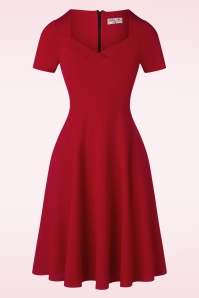 Vintage Chic for Topvintage - Catrice Swing Kleid in Lippenstift Rot