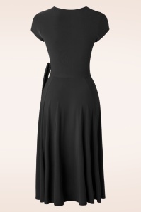 Vintage Chic for Topvintage - 50s Layla Cross Over Dress in Black 4