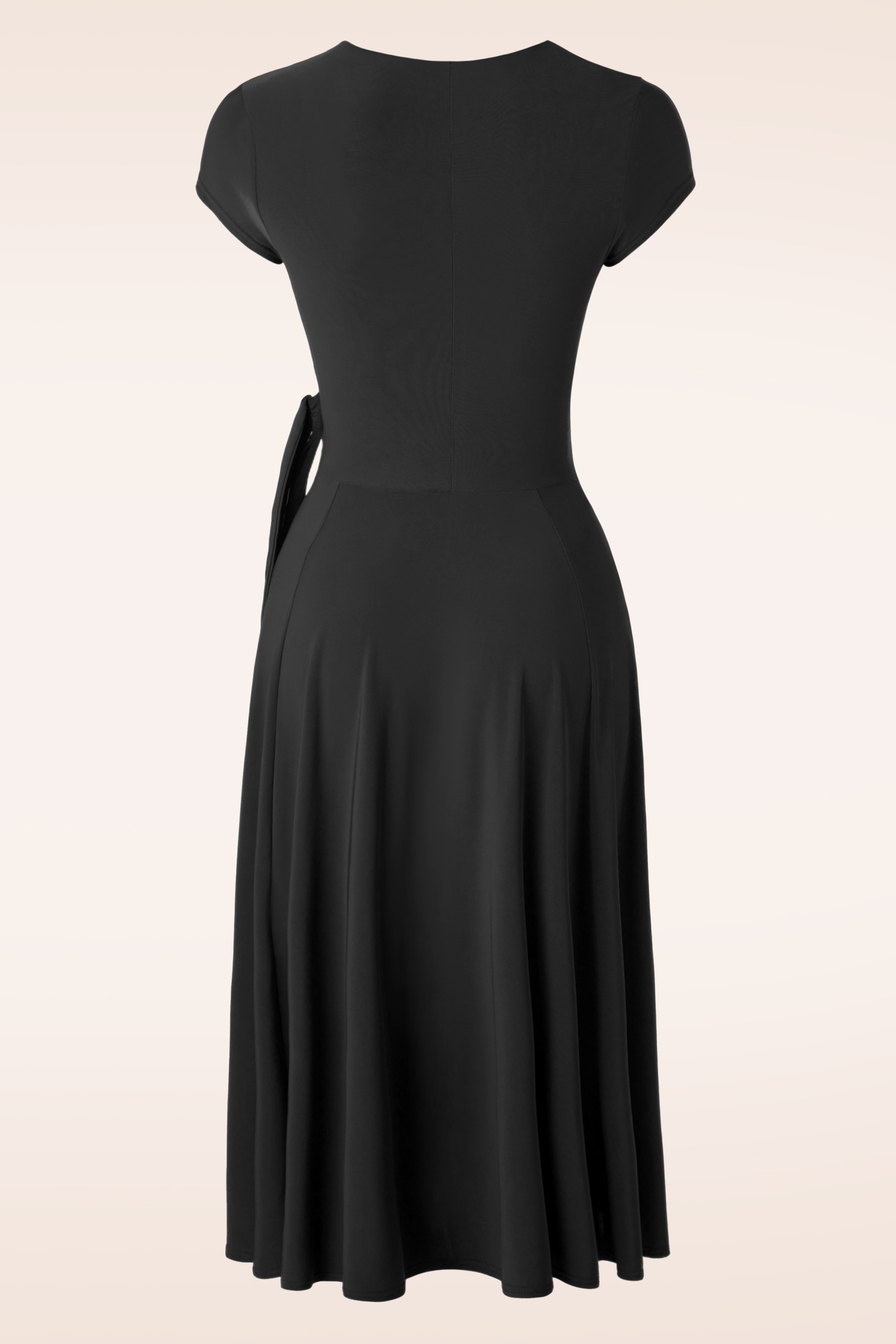 Vintage Chic for Topvintage - Layla Cross Over  jurk in zwart 4