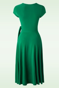 Vintage Chic for Topvintage - 50s Layla Cross Over Dress in Green 4