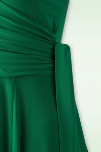 Vintage Chic for Topvintage - Layla gekruiste jurk in groen 6