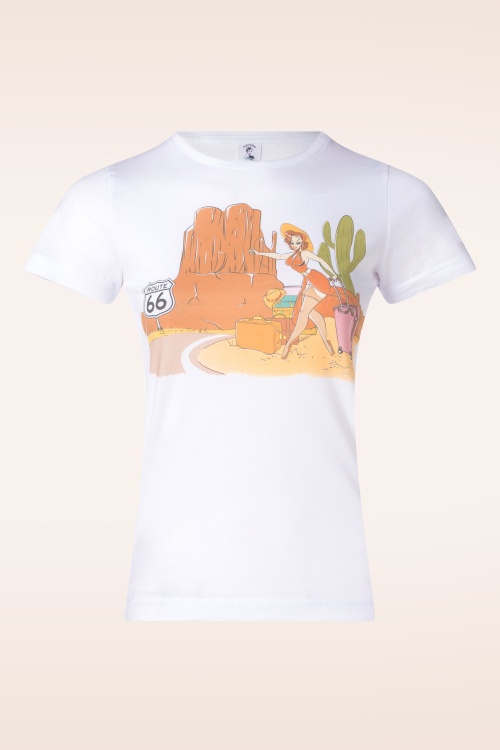 PinRock - Summer Time T-Shirt in Weiß