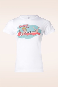 PinRock - T-shirt Summer Time en blanc