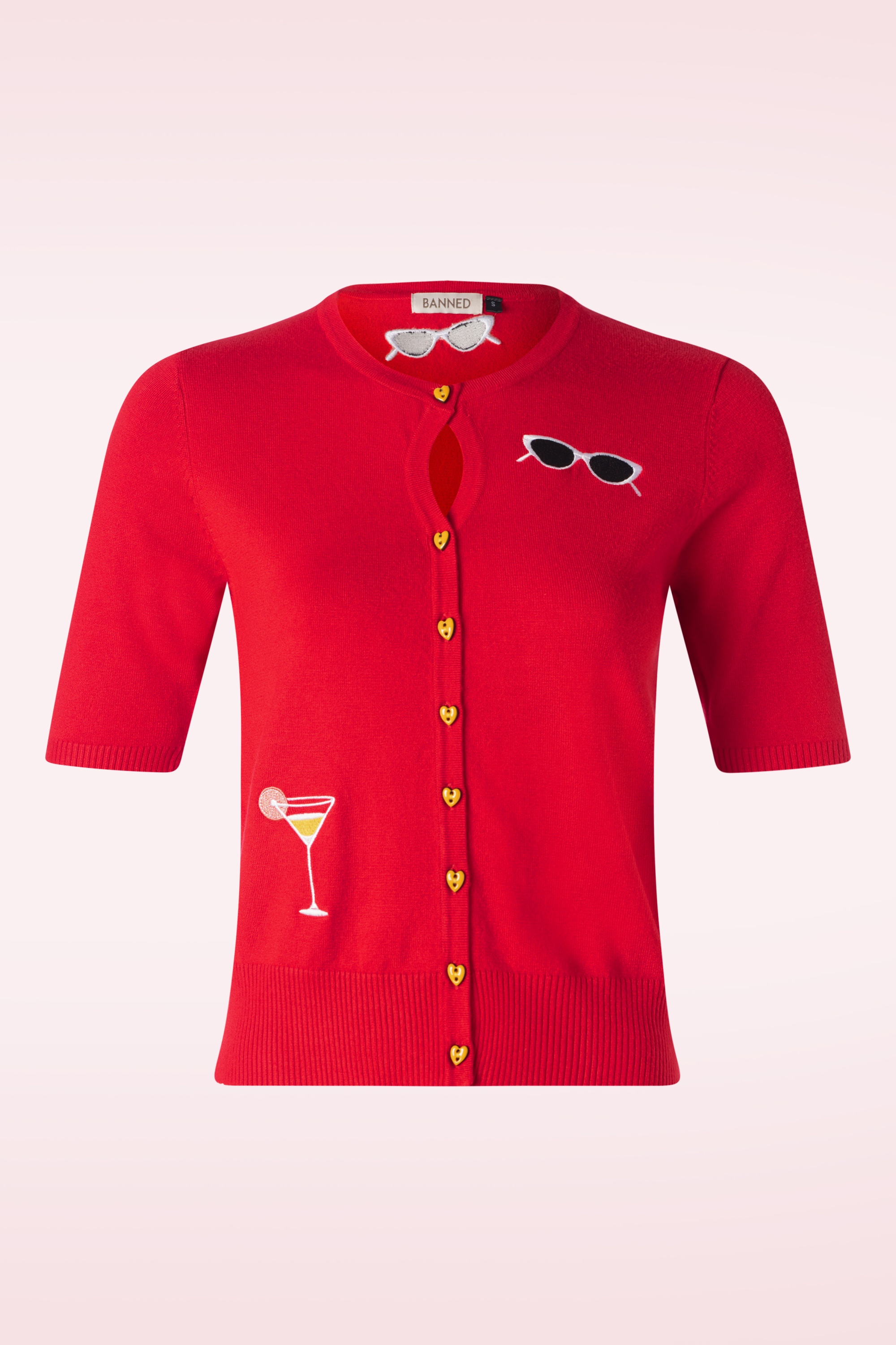 Banned Retro - Summer Lovin' Cardigan in rood