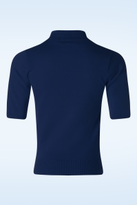 Banned Retro - Bow Delight Jumper in Navy 2