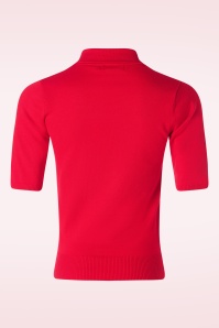 Banned Retro - Bow Delight Pullover in Rot 2