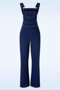 Banned Retro - Penny Playsuit in Jeansblau
