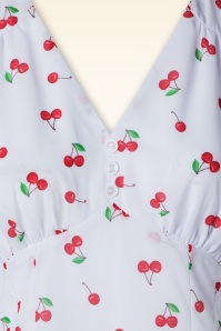 Glamour Bunny - Harriet Blouse in White with Cherry Print 5