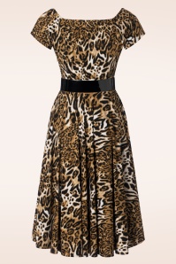 Glamour Bunny - La robe corolle Marilyn en léopard 4