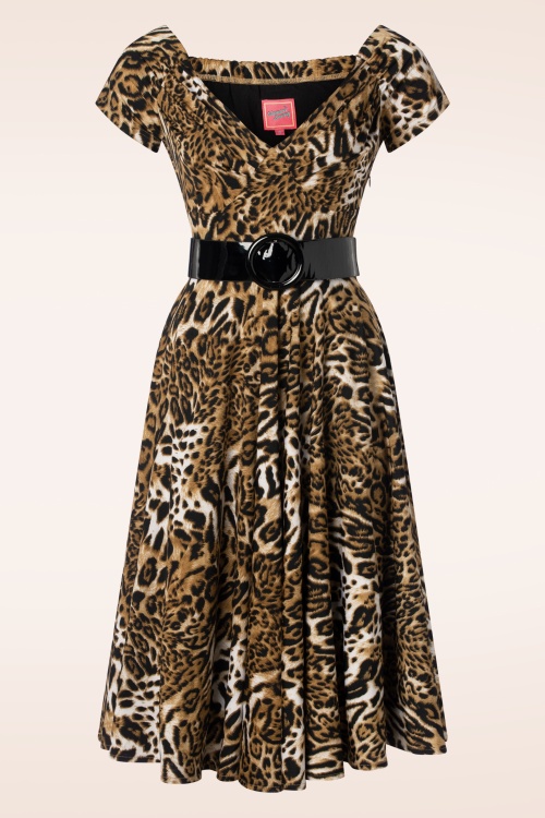 Glamour Bunny - The Marilyn swing jurk in luipaard 2