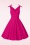 Glamour Bunny - The Harper swing jurk in telemagenta roze 5