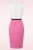 Glamour Bunny - The Sienna Pencil Dress en Rose Flamant et Blanc 4