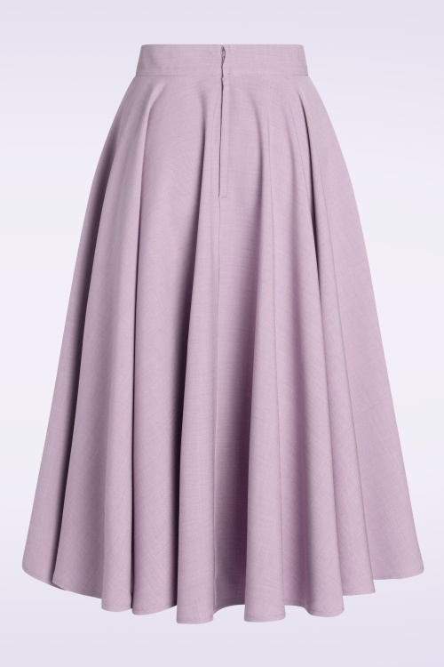 Banned Retro - Dance & Sway Swing Skirt in Lilac 2
