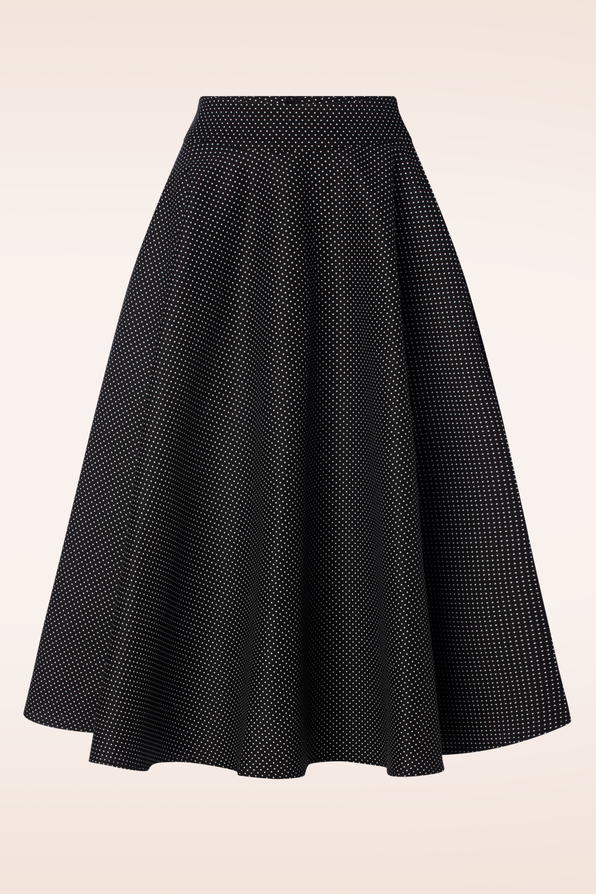 Banned Retro - Mini Polka Queen swing rok in zwart