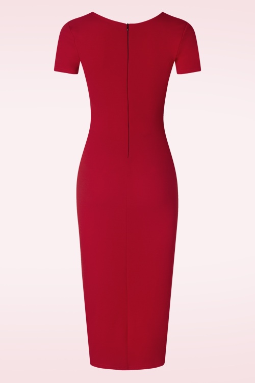 Vintage Chic for Topvintage - Cecilia Pencil Dress in Red 3