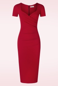 Vintage Chic for Topvintage - Cecilia Pencil Dress in Red 2