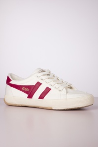 Gola - Stratus Tennis Sneakers in Off White and Raspberry 3