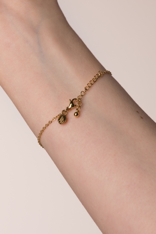 Day&Eve by Go Dutch Label - Flower Power armband in goud 2