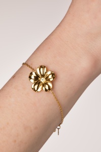 Day&Eve by Go Dutch Label - Flower Power armband in goud