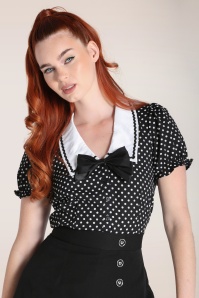 Bunny - Naomi Blouse in Black and White