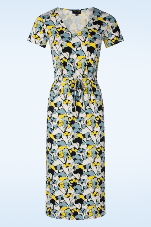 Zilch - Monique Dress in Bouquet Lemon