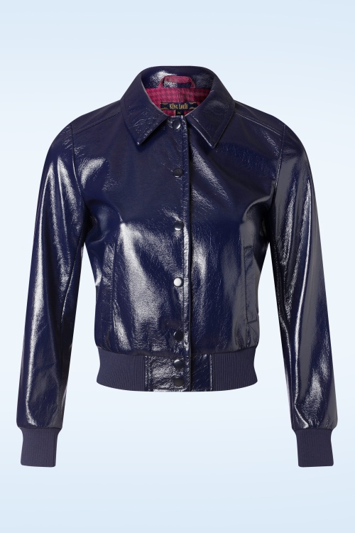 King Louie - Isa Jacket Shine in Evening Blue 2