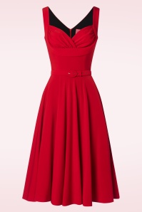 Glamour Bunny - La robe corolle Gina Lee en rouge écarlate 4