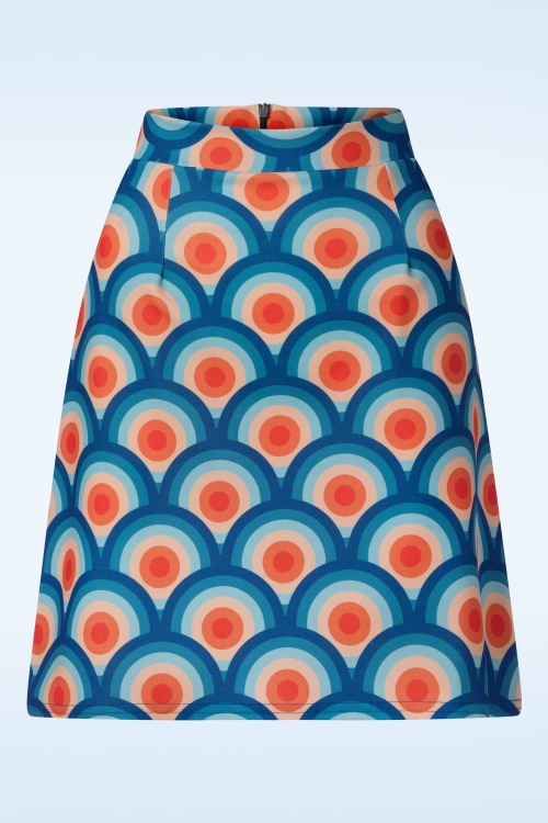 Vintage Chic for Topvintage - Bobby Retro Skirt in Circle Geo Print