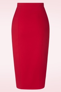 Glamour Bunny Business Babe - Dianne pencil rok in rood 4