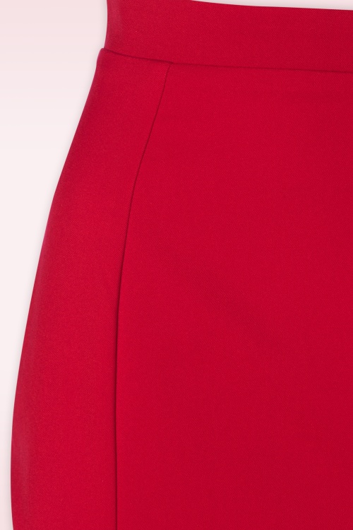 Glamour Bunny Business Babe - Dianne Pencil Skirt in Red 5