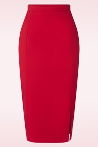 Glamour Bunny Business Babe - Dianne pencil rok in rood 3