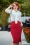 Glamour Bunny Business Babe - Jupe crayon Dianne en rouge 2