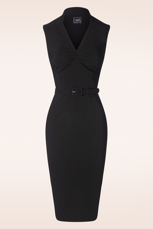 Glamour Bunny Business Babe - Meghan Pencil Dress in Black 3