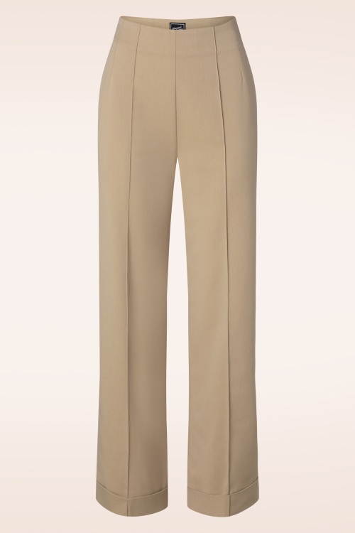 Glamour Bunny Business Babe - Diadora Trousers in beige 5