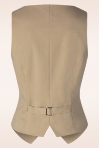 Glamour Bunny Business Babe - Dianne Waistcoat in Beige 6