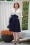 Glamour Bunny Business Babe - Dianne Swing Dress in White and Navy