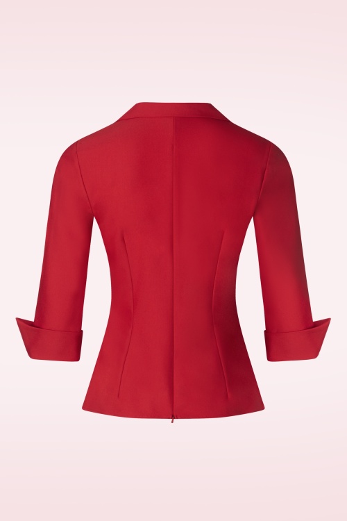 Glamour Bunny Business Babe - Dianne Bluse in Rot 4