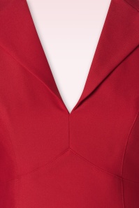 Glamour Bunny Business Babe - Dianne blouse in rood 3