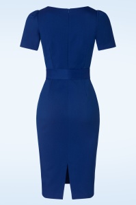 Glamour Bunny Business Babe - Helena Pencil Dress in Royal Blue 4