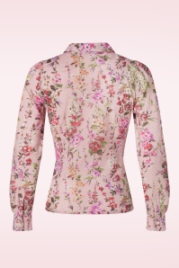 Very Cherry - Jane Plumeti Flowers blouse in roze 3